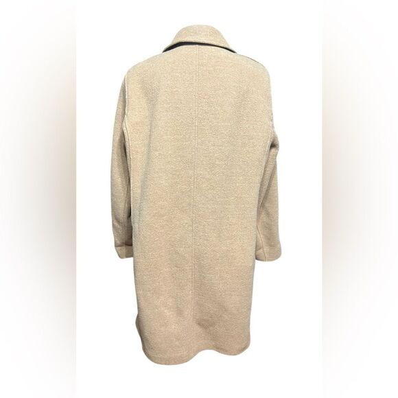 J .Crew Italian Boiled Wool Camel Topcoat Women’s Size 14 Beige Coat - Picture 3 of 5